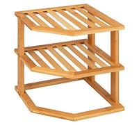 bremermann Étagère d'angle 3 niveaux en bambou env. 25 x 27 x 25 cm