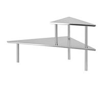 bremermann® Étagère de cuisine d’angle, étagère de cuisine, étagère à épices, inox