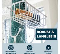 bremermann Étagère de douche, panier de douche, étagère de baignoire à suspendre, 3 paniers