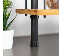 bremermann Etagère télescopique en bambou, Etagère à épices télescopique, 2 étagères avec grille de protection, noir