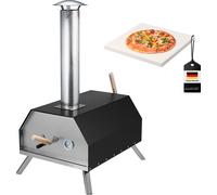 bremermann Four à pizza incl. pierre à pizza 30x2x30 cm / pour briquettes, charbon, pellets