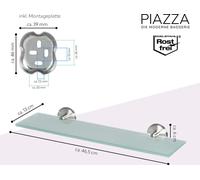 bremermann gamme pour salle de bains PIAZZA Tablette en verre en inox mat sans cadre