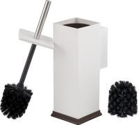 bremermann Garniture WC avec support mural, porte-brosse WC carré en inox