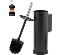 bremermann Garniture WC avec support mural, porte-brosse WC, rond, noir