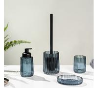 bremermann Garniture WC, porte-brosse WC, porte-brosse WC, verre, gris