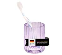 bremermann Gobelet en Verre, Porte-Brosse à Dents, gobelet pour Brosse à Dents (Lavande)