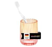 bremermann Gobelet en Verre, Porte-Brosse à Dents, gobelet pour Brosse à Dents (Rouge/Orange)