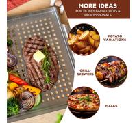 bremermann grill plate 39,5 x 3 x 29 cm inox grill basket grill pan