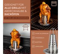 bremermann Grille-poulet avec réservoir d'arômes, rôtis de poulet en acier inoxydable