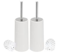 bremermann Lot de 2 brosses WC en plastique Blanc