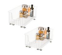 bremermann Lot de 2 paniers d'armoire de 30 cm de large avec étagère, tiroir de cuisine à extension complète avec rails télescopiques, idéal pour cuisine, salle de bain et chambre à coucher, en métal