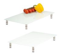 bremermann Lot de 2 plaques de protection en verre de sécurité, env. 30 x 6 x 52 cm (blanc)
