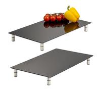 bremermann Lot de 2 plaques de protection en verre de sécurité, env. 30 x 6 x 52 cm (noir)