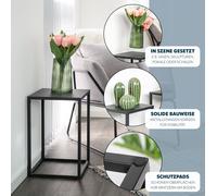 bremermann Lot de 4 tabourets à fleurs, présentoir à fleurs en métal, colonne à fleurs, en métal noir
