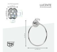 bremermann LUCENTE barre porte-serviettes télescopique extensible en acier inoxydable chromé brillant