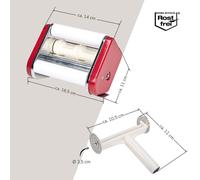 bremermann Machine à pâtes pour Spaghetti, pâtes, Ravioli et lasagnes (7 Niveaux), pastamaker