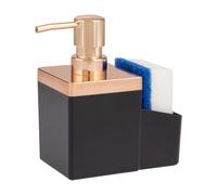 bremermann Organisateur d'évier | Distributeur de produit à vaisselle, éponge | noir-rosegold