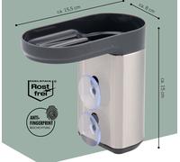 bremermann Organisateur d'évier | Porte-éponge & porte-brosse à vaisselle | Acier inoxydable