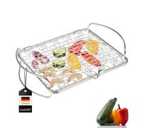 bremermann Panier à barbecue extensible, Accessoires pour barbecue, Acier inoxydable, 29,7 x 21,4 cm, pour poissons entiers, viandes, légumes