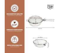 bremermann Panier à barbecue rabattable / acier inoxydable Ø env. 30 cm, poignées amovibles