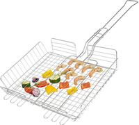 bremermann Panier à barbecue, réglable pour légumes, crevettes, viande // Acier inoxydable
