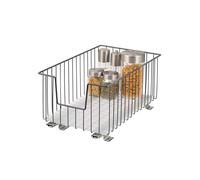 bremermann Panier Coulissant pour Armoire, Largeur 30 cm, avec Tablette, Rails télescopiques, Panier Coulissant idéal pour la Cuisine et la Salle de Bain, en métal (Gris)