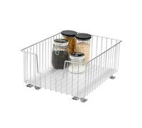 bremermann Panier Coulissant pour Armoire, Largeur 40 cm, avec Tablette, Rails télescopiques, Panier Coulissant idéal pour la Cuisine et la Salle de Bain, en métal (Chrome)