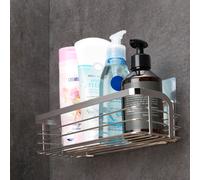 bremermann Panier de rangement carré set de 2 ELENA autocollant & amovible Panier de douche, sans percer, inox