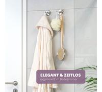bremermann PIAZZA Crochet mural double pour serviette de bain