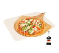 bremermann Pierre à Pizza en cordiérite rectangulaire 30 x 38 cm + Pelle à Pizza en Bambou
