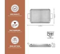 bremermann Plaque de Cuisson en Acier Inoxydable 43 x 25 x 5 cm