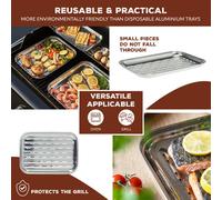bremermann Plaque de gril, poêle à griller en acier inoxydable, env. 35 x 24,5 cm Plaque de gril