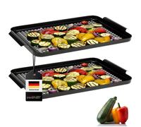bremermann Plaque de gril, set de 2, poêle à griller, antiadhésive 29,5 x 25,5 cm