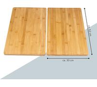 bremermann Plaque de recouvrement pour cuisinière - lot de 2 en bambou env. 52 x 4 x 30 cm (l/h/p)