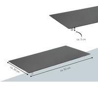 bremermann Plaque de recouvrement pour cuisinière, lot de 2, verre de sécurité, env. 30 x 3 x 52 cm (L/H/P)