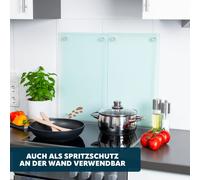 bremermann Plaque de recouvrement pour cuisinière, set de 2 en verre de sécurité env. 30 x 3 x 52 cm