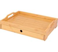 bremermann plateau de service avec tiroir | bambou | plateau petit déjeuner ca 43 x 31