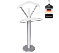 bremermann Porte-Manteaux pour Homme, serviteur muet, vestiaire, Cintre Blanc (Gris argenté)