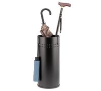 bremermann Porte-parapluie avec bac collecteur, avec 2 crochets - parfait pour le couloir, le bureau ou le bureau, convient également pour les cannes ou les rouleaux de papier (Noir)