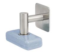 bremermann Porte-savon avec aimant - savon à suspendre librement, fixation adhésive uniquement, acier inoxydable mat