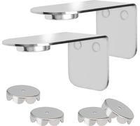 bremermann Porte-savon magnétique PUREZZA - savon suspendu librement par aimant - coller ou percer, S/S brillant, lot de 2