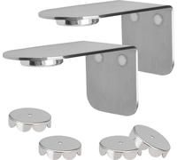 bremermann Porte-savon magnétique PUREZZA - savon suspendu librement par aimant - coller ou percer, S/S mat, lot de 2