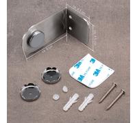 bremermann Porte-savon magnétique purezza - savon suspendu librement par aimant - coller ou percer, s/s mat