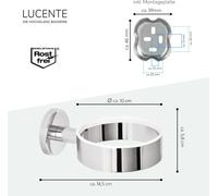bremermann porte-sèche-cheveux de la gamme pour salle de bains LUCENTE en inox chromé