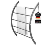 bremermann Porte-serviette pour fixation murale assorti de 5 barres en métal (gris)