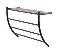 bremermann Porte-serviettes avec étagère 2 en 1, 3 barres porte-serviettes, 57 x 43,5 cm, noir