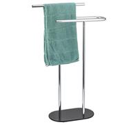 bremermann Porte-serviettes sur pied, 2 barres, avec fond en verre, noir