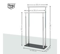 bremermann Porte-serviettes sur pied, 2 barres, porte-serviettes