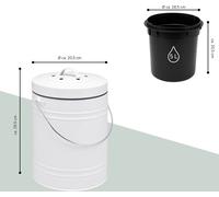 Bremermann Poubelle à compost avec seau intérieur de 5 l Filtre à charbon actif PoubelleBlanc