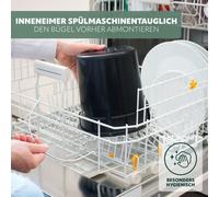 Bremermann Poubelle à compost avec seau intérieur de 5 l Filtre à charbon actif PoubelleGris